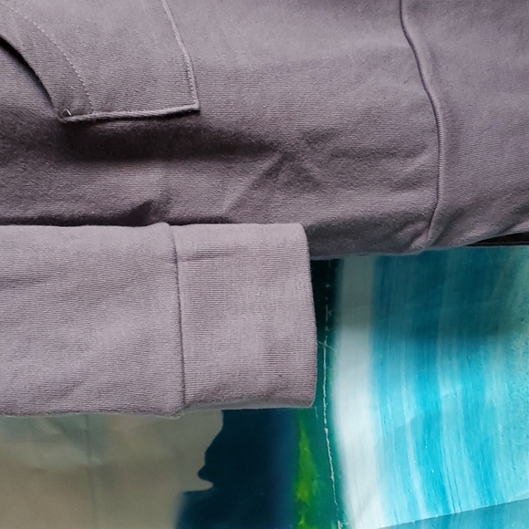 MODA INTERNATIONAL long hoodie with kangaroo pock mid thigh length size S - Picture 5 of 6